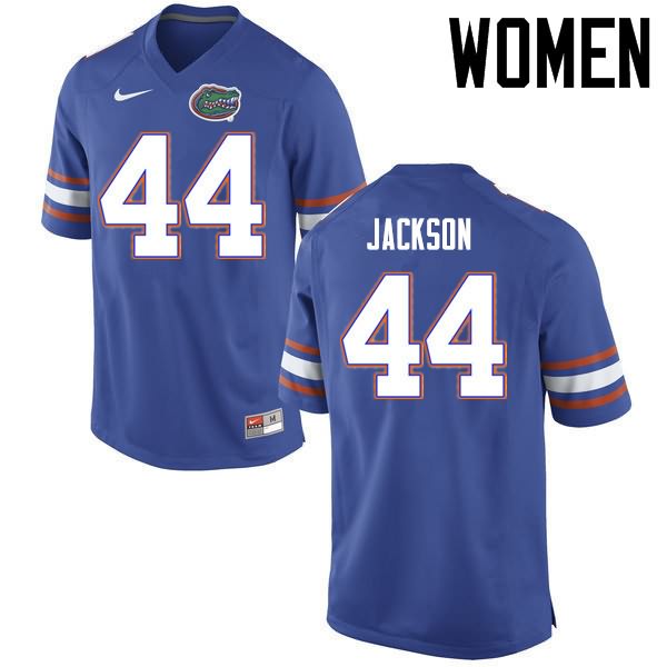 Women's NCAA Florida Gators Rayshad Jackson #44 Stitched Authentic Nike Blue College Football Jersey KVB2065SW